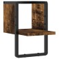 vidaXL Mensola a Parete con Asta Rovere Fumo 20x25x30 cm