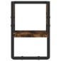 vidaXL Mensola a Parete con Asta Rovere Fumo 20x25x30 cm