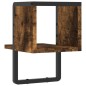 vidaXL Mensola a Parete con Asta Rovere Fumo 20x25x30 cm