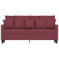 vidaXL Divano a 2 Posti Rosso Vino 140 cm in Tessuto vidaXL Divano a 2 Posti Rosso Vino 140 cm in Tessuto