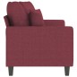 vidaXL Divano a 2 Posti Rosso Vino 140 cm in Tessuto vidaXL Divano a 2 Posti Rosso Vino 140 cm in Tessuto