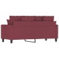 vidaXL Divano a 2 Posti Rosso Vino 140 cm in Tessuto vidaXL Divano a 2 Posti Rosso Vino 140 cm in Tessuto