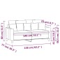 vidaXL Divano a 2 Posti Rosso Vino 140 cm in Tessuto vidaXL Divano a 2 Posti Rosso Vino 140 cm in Tessuto