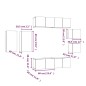 Set Mobili Porta TV 8pz Rovere Marrone in Legno Multistrato Set Mobili Porta TV 8pz Rovere Marrone in Legno Multistrato
