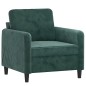 vidaXL Poltrona Verde Scuro 60 cm Velluto vidaXL Poltrona Verde Scuro 60 cm Velluto