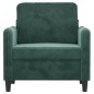 vidaXL Poltrona Verde Scuro 60 cm Velluto vidaXL Poltrona Verde Scuro 60 cm Velluto