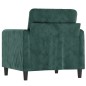 vidaXL Poltrona Verde Scuro 60 cm Velluto vidaXL Poltrona Verde Scuro 60 cm Velluto