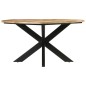 vidaXL Tavolo da Pranzo Ø150x76 cm in Legno Grezzo Massello di Mango vidaXL Tavolo da Pranzo Ø150x76 cm in Legno Grezzo Massello di Mango