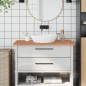 vidaXL Piano Bagno 100x60x2,5 cm in Legno Massello di Faggio vidaXL Piano Bagno 100x60x2,5 cm in Legno Massello di Faggio