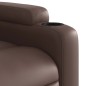 vidaXL Poltrona Reclinabile Marrone in Similpelle