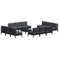 vidaXL Set Divani da Giardino 13 pz con Cuscini Antracite Legno di Pino