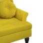 vidaXL Panca con Cuscini Gialla 120,5x65x75 cm in Velluto vidaXL Panca con Cuscini Gialla 120,5x65x75 cm in Velluto