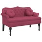 vidaXL Panca con Cuscini Roso Vino 120,5x65x75 cm in Velluto