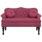 vidaXL Panca con Cuscini Roso Vino 120,5x65x75 cm in Velluto