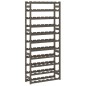 vidaXL Portabottiglie per 77 Bottiglie Grigio Legno Massello di Pino vidaXL Portabottiglie per 77 Bottiglie Grigio Legno Massello di Pino