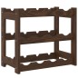 vidaXL Portabottiglie per 12 Bottiglie Marrone Legno Massello di Pino vidaXL Portabottiglie per 12 Bottiglie Marrone Legno Massello di Pino