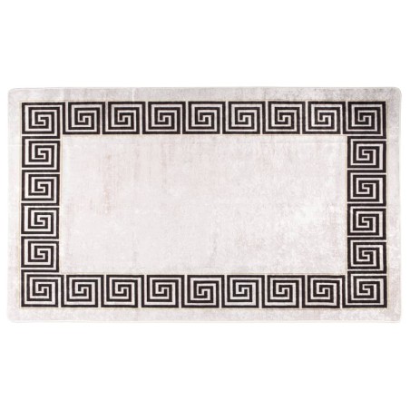 vidaXL Tappeto Lavabile Bianco e Nero 150x230 cm Antiscivolo