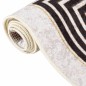 vidaXL Tappeto Lavabile Bianco e Nero 150x230 cm Antiscivolo vidaXL Tappeto Lavabile Bianco e Nero 150x230 cm Antiscivolo