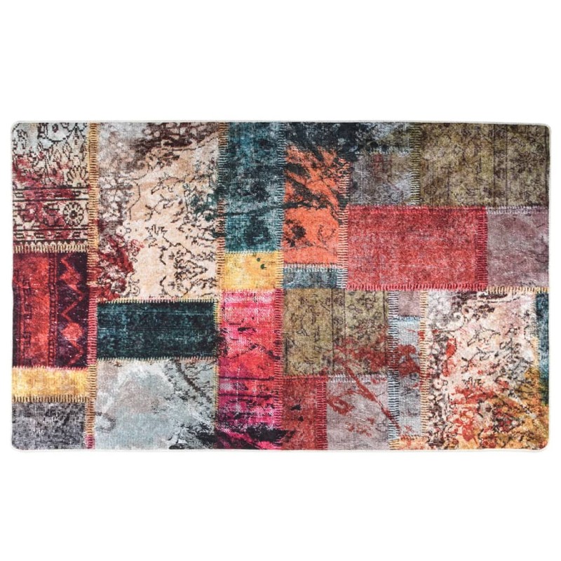 vidaXL Tappeto Lavabile Patchwork Multicolore 120x170 cm Antiscivolo vidaXL Tappeto Lavabile Patchwork Multicolore 120x170 cm Antiscivolo