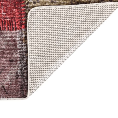 vidaXL Tappeto Lavabile Patchwork Multicolore 120x170 cm Antiscivolo