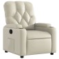 vidaXL Poltrona Reclinabile Crema in Similpelle