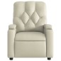 vidaXL Poltrona Reclinabile Crema in Similpelle