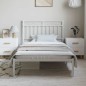 vidaXL Giroletto con Testiera Metallo Bianco 100x190 cm vidaXL Giroletto con Testiera Metallo Bianco 100x190 cm
