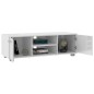 Mobile Porta TV Bianco Lucido 110x40x35 cm Legno Multistrato Mobile Porta TV Bianco Lucido 110x40x35 cm Legno Multistrato