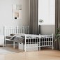 vidaXL Giroletto con Testiera e Pediera Metallo Bianco 120x190 cm vidaXL Giroletto con Testiera e Pediera Metallo Bianco 120x190 cm