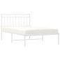 vidaXL Giroletto con Testiera Metallo Bianco 107x203 cm vidaXL Giroletto con Testiera Metallo Bianco 107x203 cm