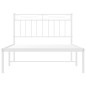 vidaXL Giroletto con Testiera Metallo Bianco 107x203 cm vidaXL Giroletto con Testiera Metallo Bianco 107x203 cm