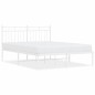 vidaXL Giroletto con Testiera Metallo Bianco 140x200 cm vidaXL Giroletto con Testiera Metallo Bianco 140x200 cm