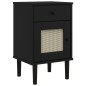 vidaXL Comodino SENJA Aspetto Rattan Nero 40x35x65 cm in Legno Pino vidaXL Comodino SENJA Aspetto Rattan Nero 40x35x65 cm in Legno Pino