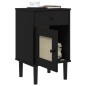 vidaXL Comodino SENJA Aspetto Rattan Nero 40x35x65 cm in Legno Pino vidaXL Comodino SENJA Aspetto Rattan Nero 40x35x65 cm in Legno Pino
