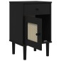 vidaXL Comodino SENJA Aspetto Rattan Nero 40x35x65 cm in Legno Pino vidaXL Comodino SENJA Aspetto Rattan Nero 40x35x65 cm in Legno Pino