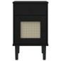 vidaXL Comodino SENJA Aspetto Rattan Nero 40x35x65 cm in Legno Pino vidaXL Comodino SENJA Aspetto Rattan Nero 40x35x65 cm in Legno Pino