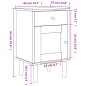 vidaXL Comodino SENJA Aspetto Rattan Nero 40x35x65 cm in Legno Pino vidaXL Comodino SENJA Aspetto Rattan Nero 40x35x65 cm in Legno Pino
