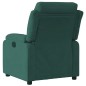 vidaXL Poltrona Reclinabile Verde Scuro in Velluto