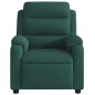 vidaXL Poltrona Reclinabile Verde Scuro in Velluto