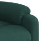 vidaXL Poltrona Reclinabile Verde Scuro in Velluto