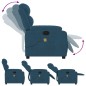 vidaXL Poltrona Massaggiante Reclinabile Blu in Velluto