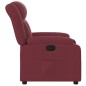 vidaXL Poltrona Reclinabile in Tessuto Rosso Vino