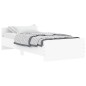 vidaXL Giroletto Bianco 100x200 cm in Legno Massello vidaXL Giroletto Bianco 100x200 cm in Legno Massello