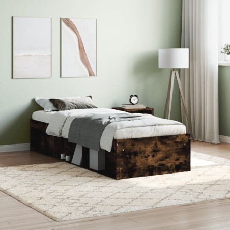 vidaXL Giroletto Rovere Fumo 75x190 cm Small Single