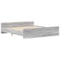 vidaXL Giroletto con Testiera e Pediera Grigio Sonoma 200x200 cm vidaXL Giroletto con Testiera e Pediera Grigio Sonoma 200x200 cm