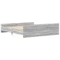 vidaXL Giroletto con Testiera e Pediera Grigio Sonoma 200x200 cm vidaXL Giroletto con Testiera e Pediera Grigio Sonoma 200x200 cm