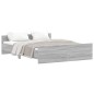 vidaXL Giroletto con Testiera e Pediera Grigio Sonoma 150x200 cm