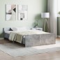 vidaXL Giroletto con Testiera e Pediera Grigio Cemento 120x190 cm vidaXL Giroletto con Testiera e Pediera Grigio Cemento 120x190 cm