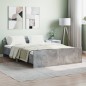 vidaXL Giroletto con Testiera e Pediera Grigio Cemento 135x190 cm vidaXL Giroletto con Testiera e Pediera Grigio Cemento 135x190 cm
