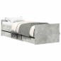 vidaXL Giroletto con Testiera e Pediera Grigio Cemento 100x200 cm vidaXL Giroletto con Testiera e Pediera Grigio Cemento 100x200 cm
